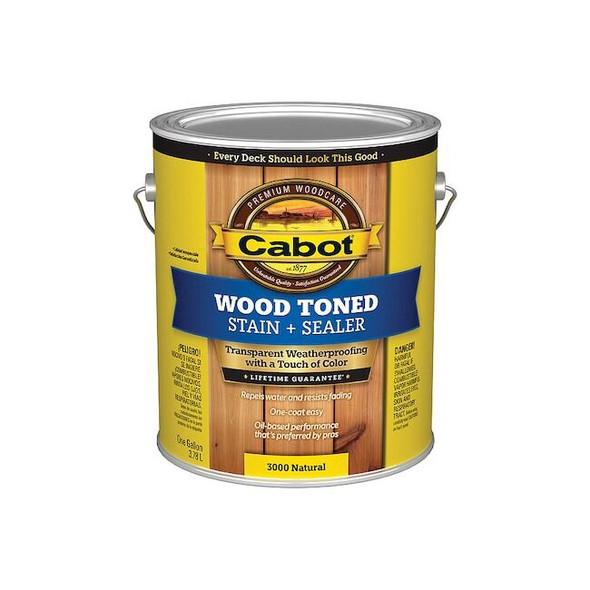 Cabot Translucent Coating Natural,Flat,1 gal. 140.0003000.007