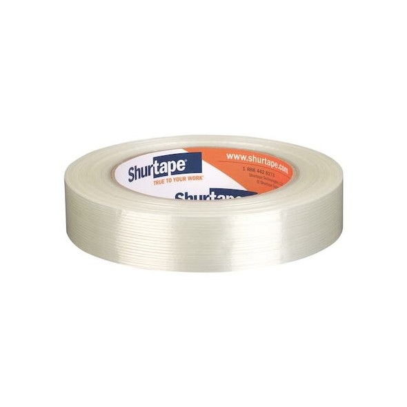 Strapping Tape, 6.3 mil Thick, 1 in W x 180 ft L, 3 in Core Dia., Clear, 36 PK