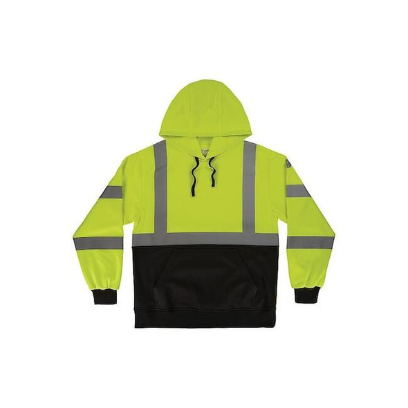 Ergodyne Hi-Vis Sweatshirt,4XL,Lime 22878