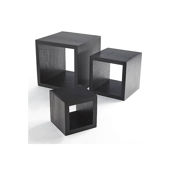American Metalcraft Riser Set,9 1/2 in W,Black Wood RSB1