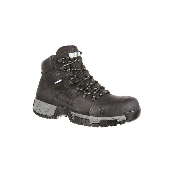 Michelin Men's Work Boot, 11 M, Steel Toe, 6 in H, Black, XHY866 XHY866