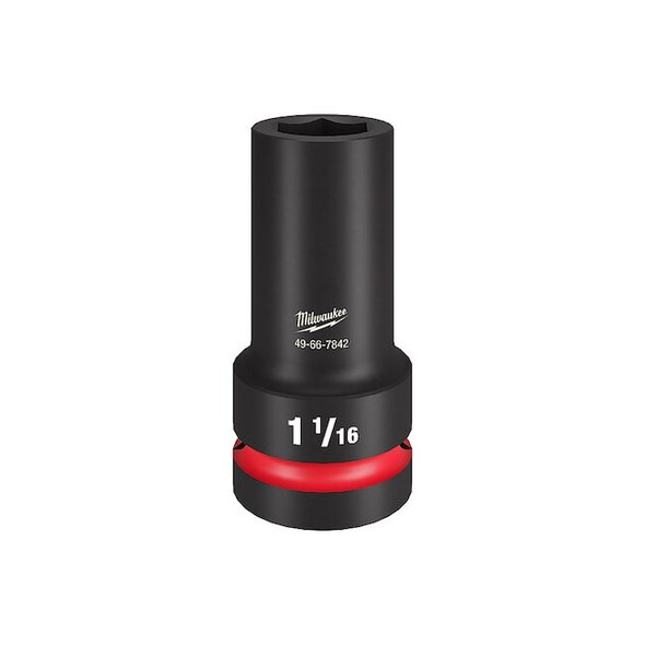 Milwaukee Tool Impact Socket,Socket Size 1 1/16",Deep 49-66-7842