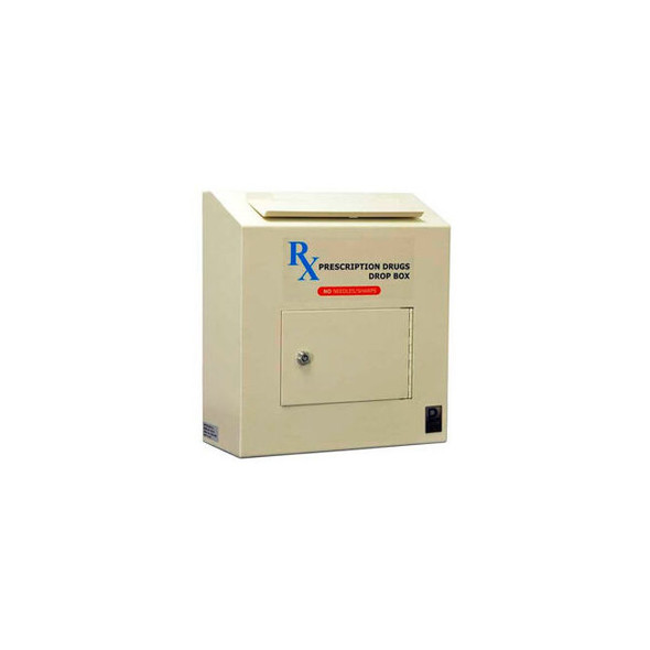 Protex Prescription Drop Box RX-164 - 6-5/8""W x 14-1/8""D x 15-3/4""H Beige