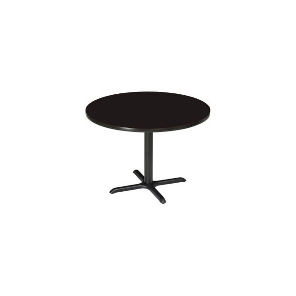 Interion 42"" Round Bar Height Restaurant Table Black