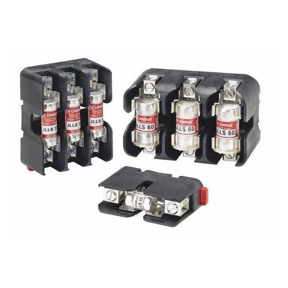 Open Fuse Block, T UL Class, 600V AC/DC Volt Rating, 3 Poles, Box Lug