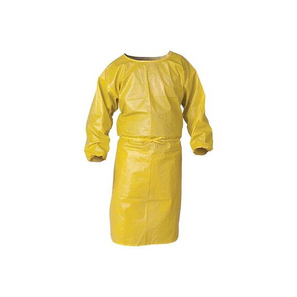 Smock, 5XL/6XL, Polyethylene Coated Fabric, Button, Elastic Cuff, Bound Seam