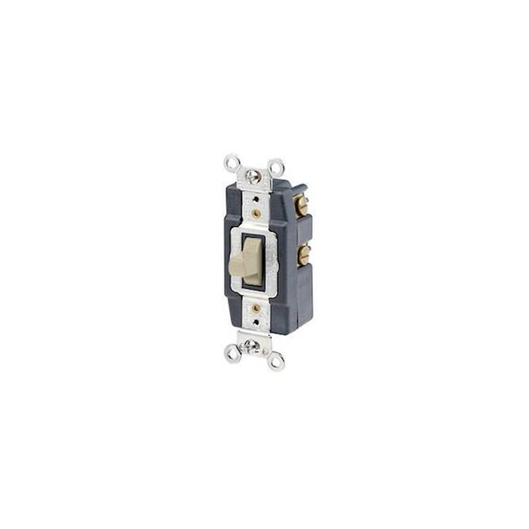 Leviton Wall Switch, 1 hp, Toggle, 20 A, Ivory 1257-I