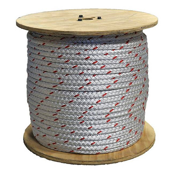 All Gear Climbing Rope,PES,5/8 In. dia.,150 ft. L AG12SP58150RW