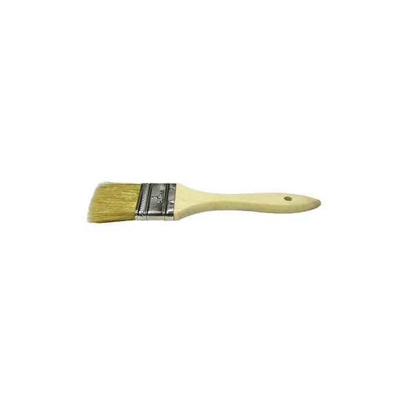 Chip & Oil Brushes, 2 1/2 in wide, 1 1/2 in trim, White China, Wood handle