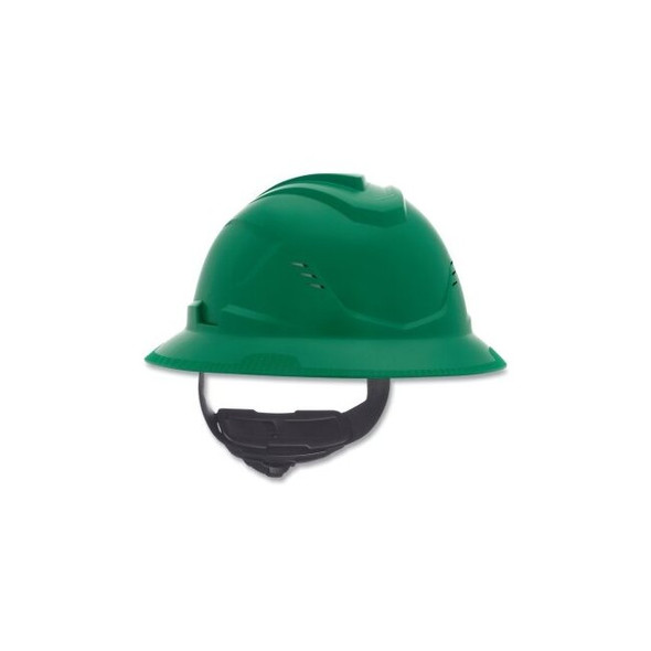 V-Gard® C1™ Hard Hat, Fas-Trac® III 4 Point Ratchet, Vented, Green