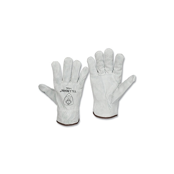 Drivers Gloves, Medium, Cotton Stitching/Split Cowhide, Unlined, Pearl