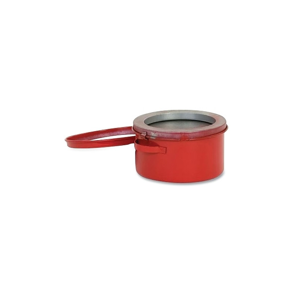 Bench and Daub Can, 1 qt Capacity, Red, Galvanized Steel, Bench Can with Lid