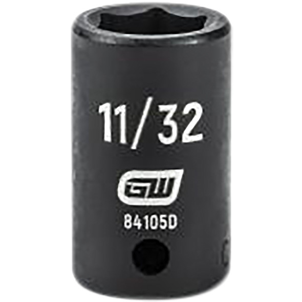 1/4 Dr. 6 Pt. Std. Metric Socket, 11/32” 84105D