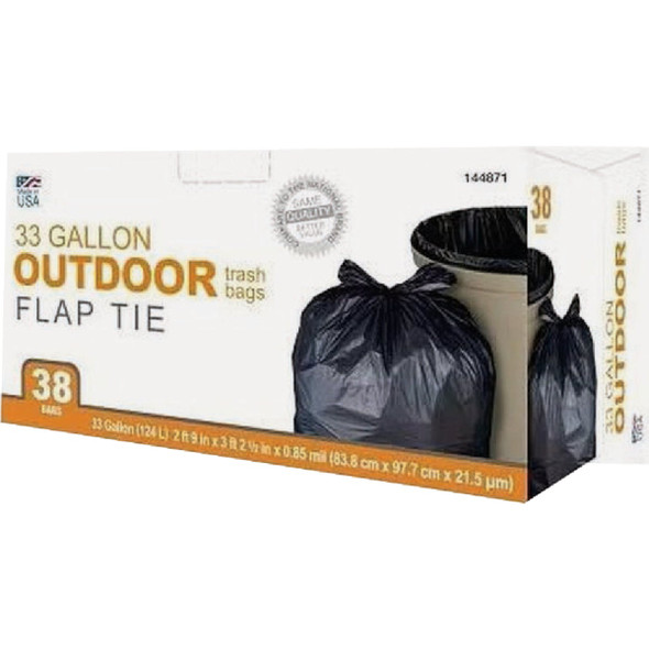 Berry 33 Gal. Black Large Trash Bags (38-Count) 1942880