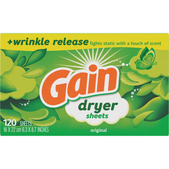 Gain Original Scent Dryer Sheet with Wrinkle Release (120-Count) 80836984