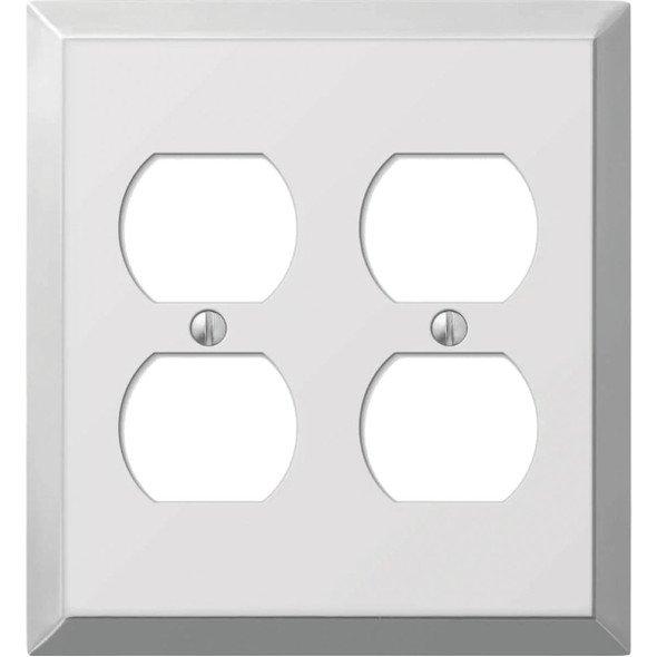 Amerelle Century 2-Gang Chrome Steel Duplex Wall Plate 161DD