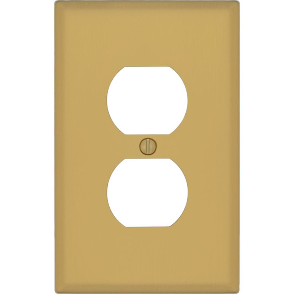 Amerelle Oxford 1-Gang Brushed Gold Steel Wall Plate 173D-BG