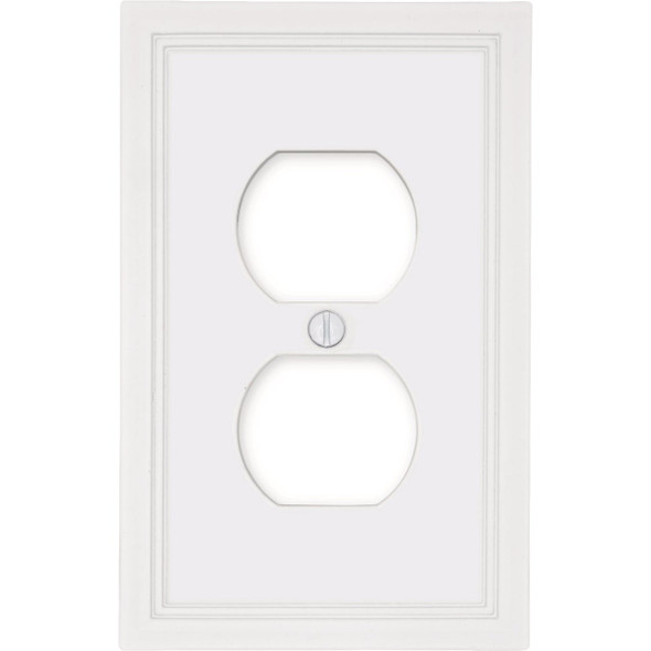 Amerelle Fairbanks 1-Gang White Insulated Bamboo Wall Plate 615D-W