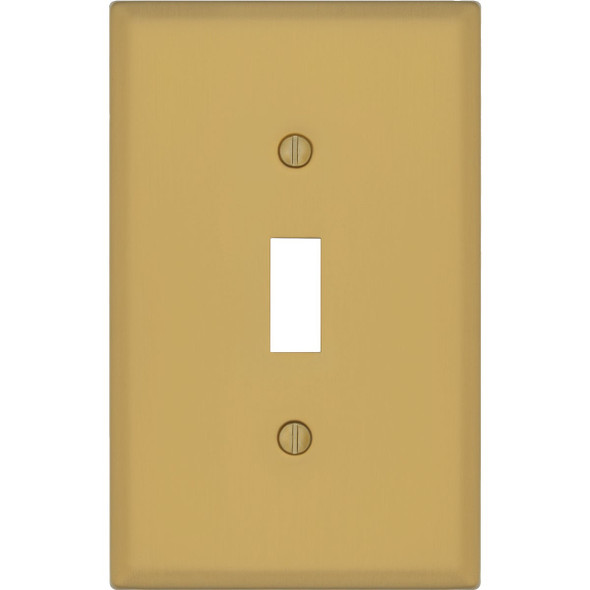 Amerelle Oxford 1-Gang Brushed Gold Steel Switch Wall Plate 173T-BG