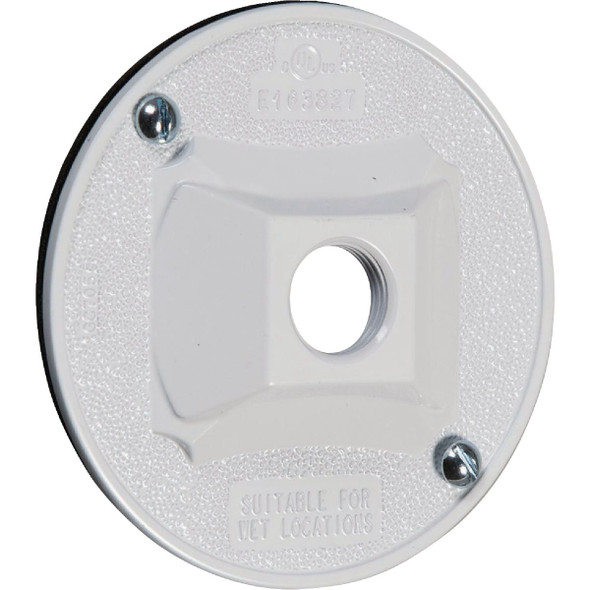 Bell Outdoor White Round Weatherproof Cluster Cover 5193-1
