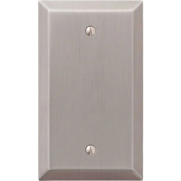 Amerelle Century 1-Gang Brushed Nickel Steel Blank Wall Plate 163BBN