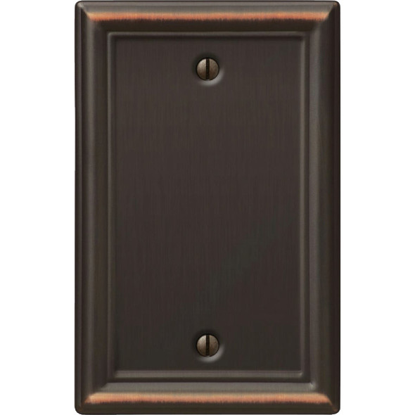 Amerelle Chelsea 1-Gang Aged Bronze Steel Blank Wall Plate 149BDB
