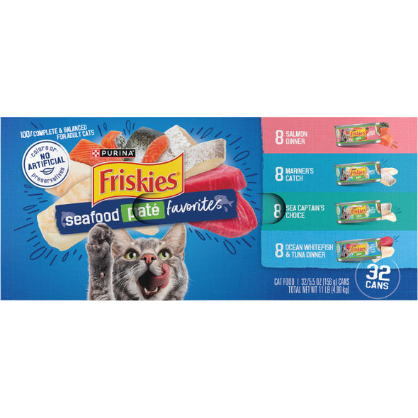 Purina Friskies Seafood Variety Cat Food (32-Pack) 45435