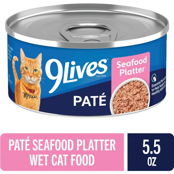 9 Lives 5.5 Oz. Seafood Platter Canned Cat Food 48043