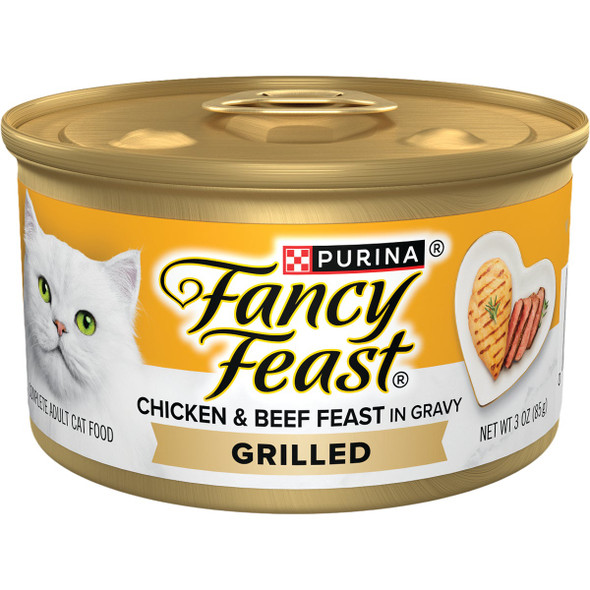Purina Fancy Feast 3 Oz. Grilled Chicken & Beef Cat Food 10217