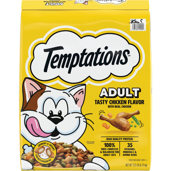 Temptations 13.5 Lb. Chicken Flavor Adult Dry Cat Food 14492