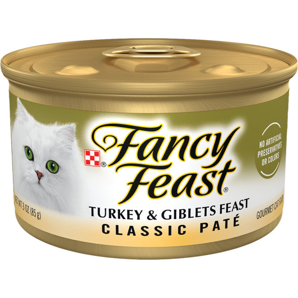 Purina Fancy Feast 3 Oz. Classic Turkey & Giblets Canned Cat Food 42984