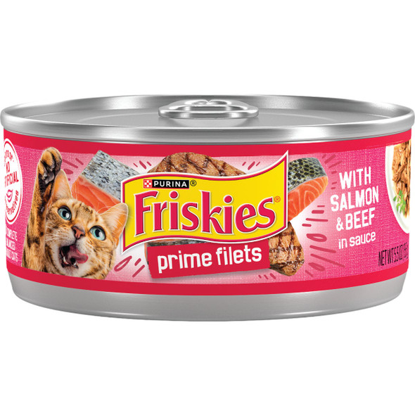 Purina Friskies 5.5 Oz. Salmon & Beef Cat Food 10043