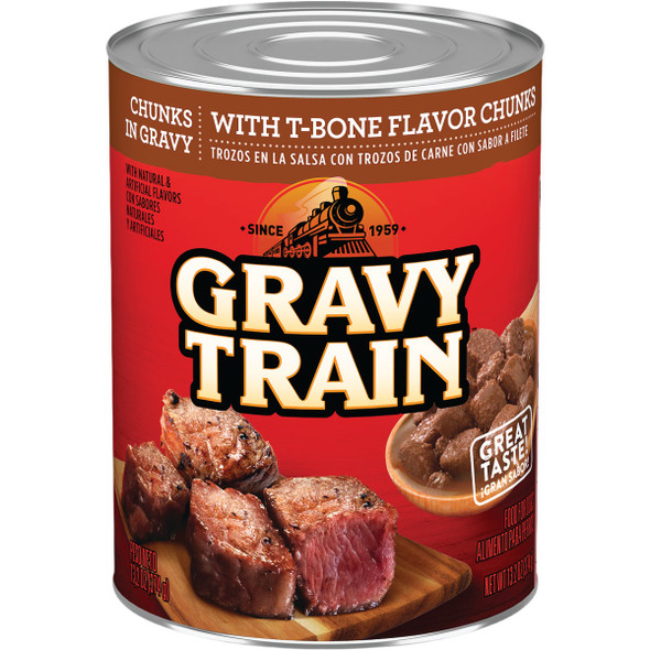 Gravy Train 13.2 Oz. Ground T-Bone Wet Dog Food 10071190479973
