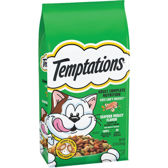 Temptations 13.5 Lb. Seafood Medley Adult Dry Cat Food 14495