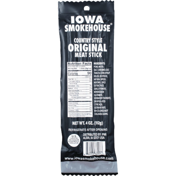 Iowa Smokehouse 4 Oz. Original Meat Sticks IS-4CSN Pack of 12