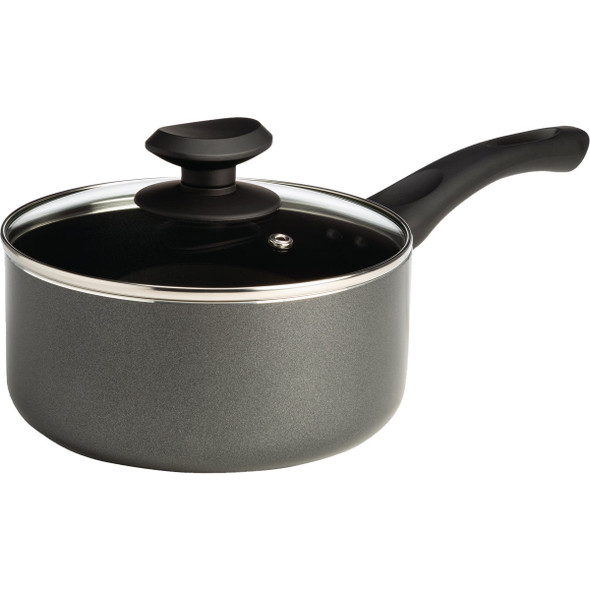Epoca Elements 2 Qt. Gray Non-Stick Aluminum Saucepan with Glass Lid EE11403-AS