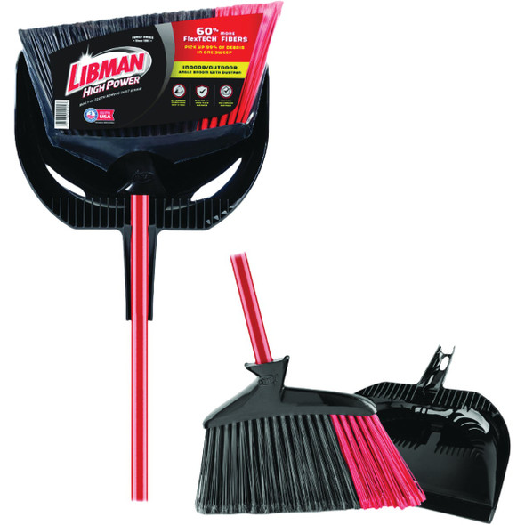Libman Indoor/Outdoor Angle Broom & Dustpan 905