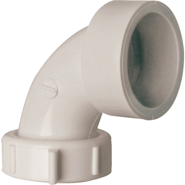 Oatey 1-1/2 In. Solvent Weld White PVC 90 Degree Outlet Elbow OAT55-11