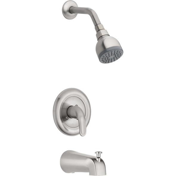 Homepointe Shower Faucet + Showerhead, Acrylic Handle, Chrome 210519