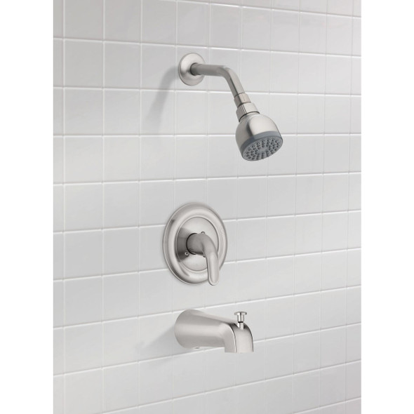 Homepointe Shower Faucet + Showerhead, Acrylic Handle, Chrome 210519 427358