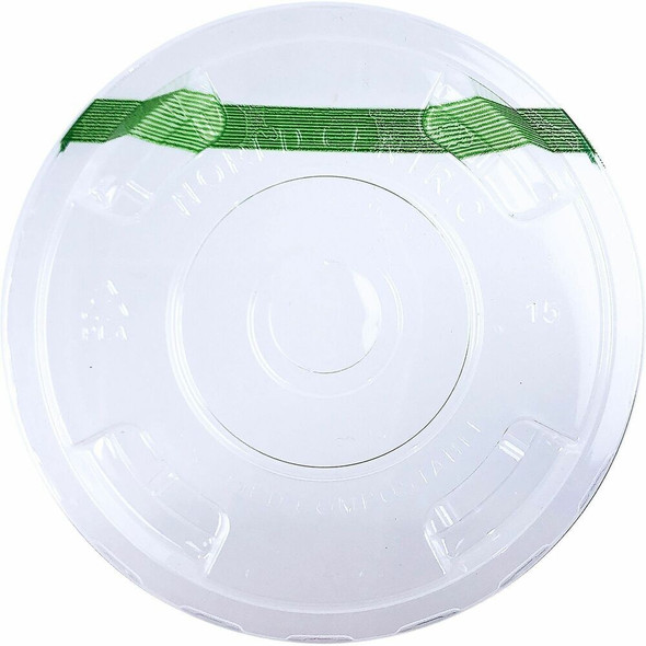 World Centric Compostable Clear Straw Lids - Polylactic Acid (PLA) - Clear