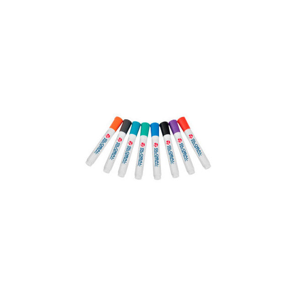 Global Industrial Dry Erase Markers Bullet Tip Assorted Colors 8 Pack