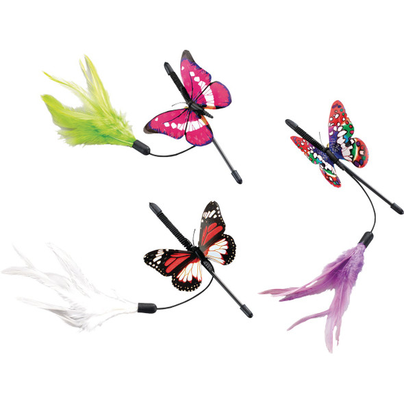 Spot 8 In. Fluttering Butterfly Teaser Wand Cat Toy 2920