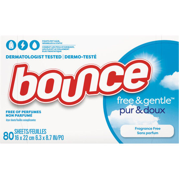 Bounce Fragrance Free Fabric Softener Dryer Sheets (80-Count) 80070