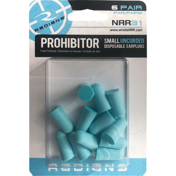 Radians Prohibitor Small Disposable Foam Cordless Earplugs (6-Pack) FP74BBP6