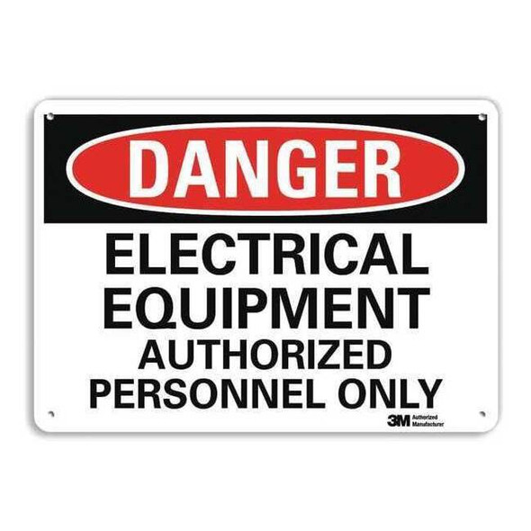 Lyle Danger Sign,4 Hole Mount,14inWx10inH, U3-1401-RA_14X10 U3-1401-RA_14X10