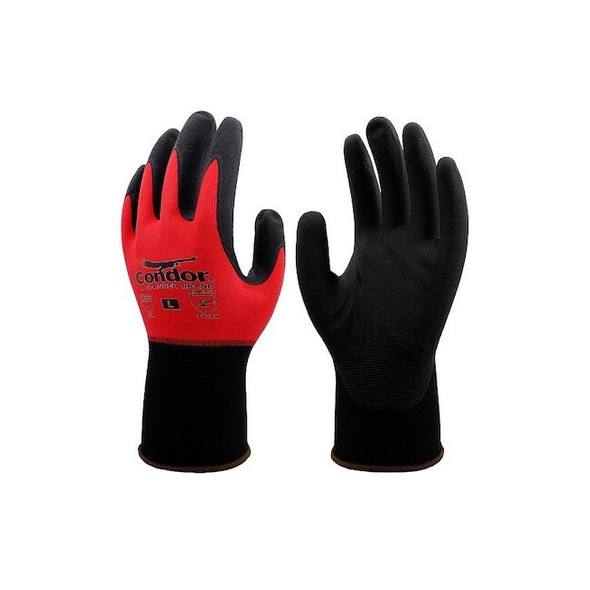 Knit General Purpose Gloves, Nitrile, Micro Foam, Palm, 4 Abrasion Level, 1 PR