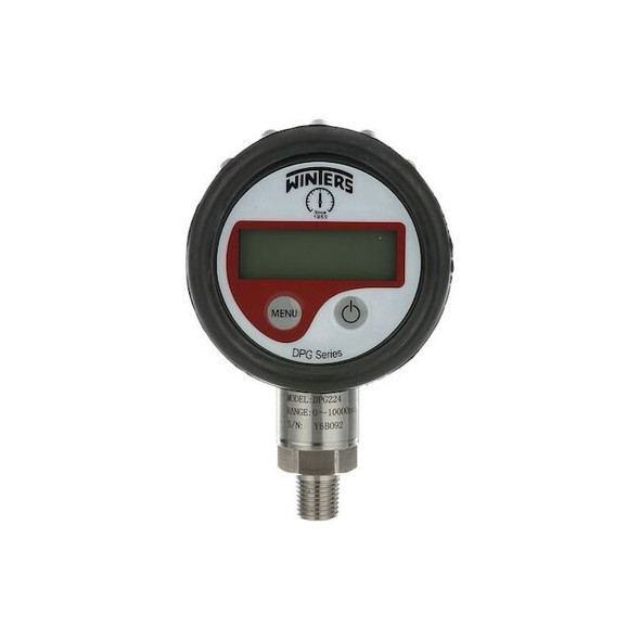 Digital Pressure Gauge, 1/4 in NPT, Bottom Location, ABS Case Material