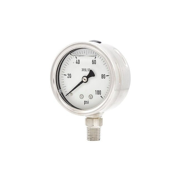 Manufacturer Varies Pressure Gauge, 1/4 in NPT, Bottom Location PRO-311L-254E