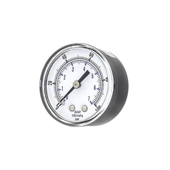 Pressure Gauge, 1/4 in NPT, Center Back Location